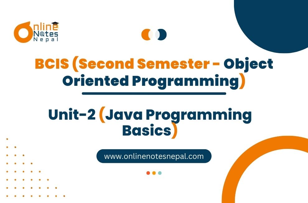 Unit II: Java Programming Basics